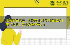 北京航空航天大学宏志计划招生简章2021年（含招生专业及报名要求）
