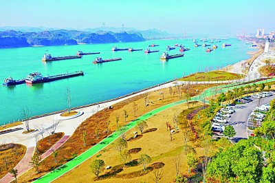 长江岸线景观带如诗如画 长江岸线景观带如诗如画